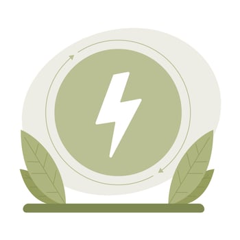 Eco energy icon. Renewable electricity. Save planet vector