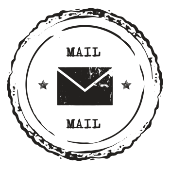 Vintage Post Office Stamp Seal. Distressed Mail Envelope Grunge Stamp Isolated on Transparent Background png