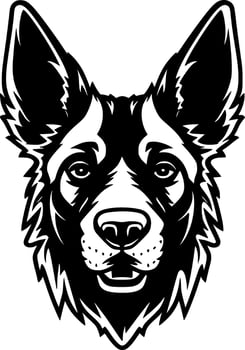 German Shepherd - Minimalist and Flat Logo - illustration vector