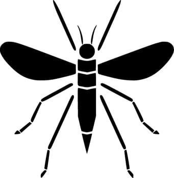 Mosquito, Minimalist and Simple Silhouette - illustration vector