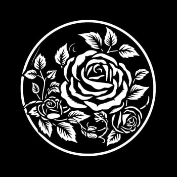 Roses, Minimalist and Simple Silhouette - illustration vector