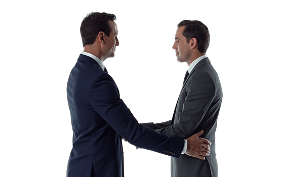 Businessman Handshaking on Transparent Background png