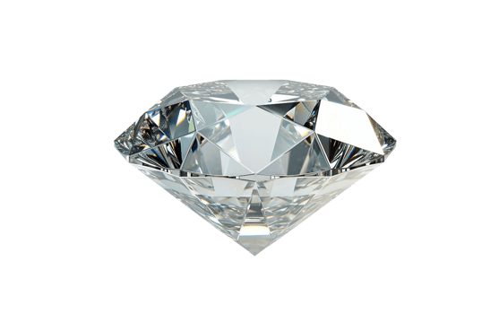 A Polished Diamond on Transparent Background png
