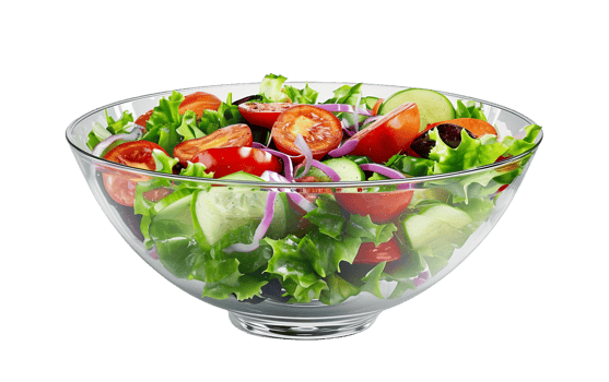 Salad in a Bowl on Transparent Background png