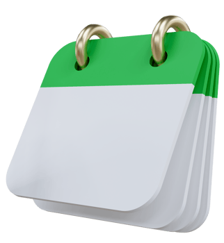 Monthly calendar schedule plan 3d icon. Planning concept for event or holiday planning concept isolated on background. 3D rendering png