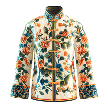 3D Rendering of a Chinese Traditional Dress on Transparent Background png