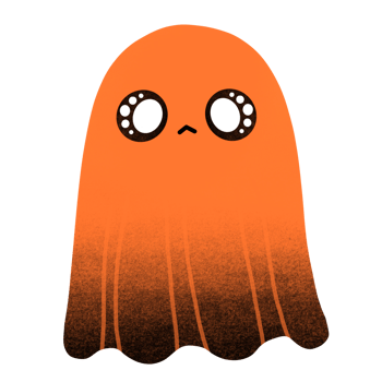 Cute Ghost Cartoon illustration For Halloween Festival Decoration png
