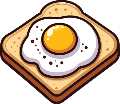 Fried Egg on Toast png