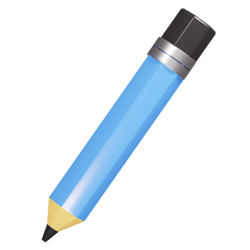 Pencil icon 3d render illustration png