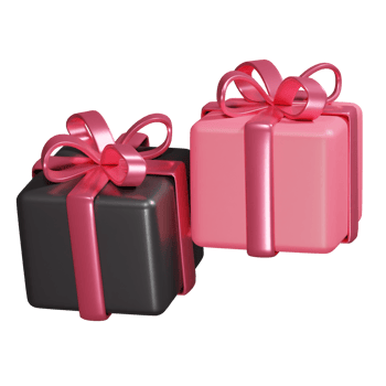 Gift icon 3d render illustration png