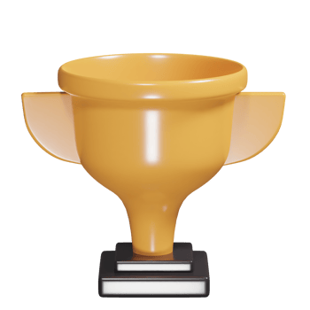 Trophy icon 3d render illustration png