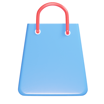Shoping bag icon 3d render illustration png