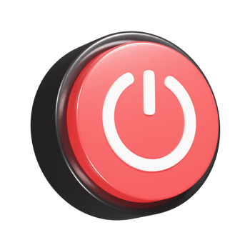 Button icon 3d render illustration png