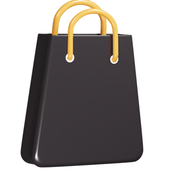 Shoping bag icon 3d render illustration png