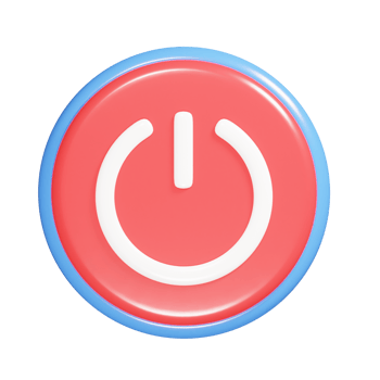 Button icon 3d render illustration png
