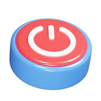 Button icon 3d render illustration png