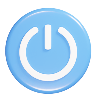 Button icon 3d render illustration png