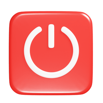 Button icon 3d render illustration png