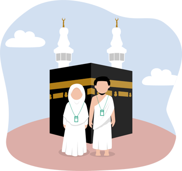 Pilgrim hajj cartoon png