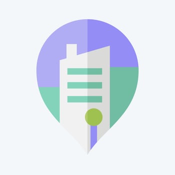 Icon Landmark. related to Photos and Illustrations symbol. flat style. simple design illustration vector