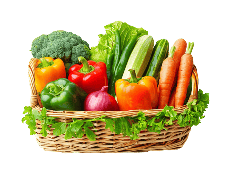 basket of vegetables png