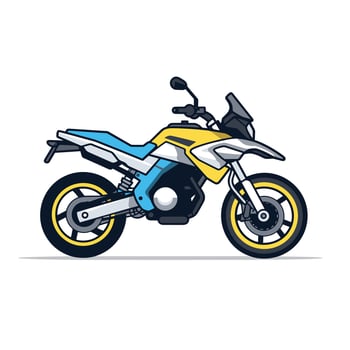 Modern blue motorcycle icon design flat design vector