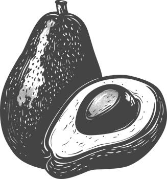 Avocado clipart design illustration png