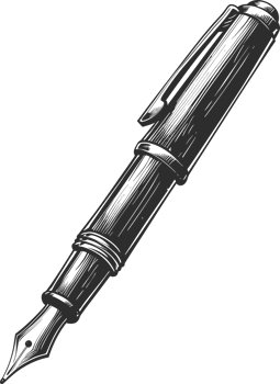 Fountain pen clipart design illustration png