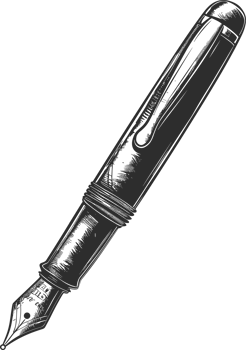 Fountain pen clipart design illustration png
