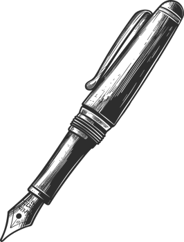 Fountain pen clipart design illustration png