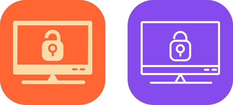 Closed Access Icon Design vector
