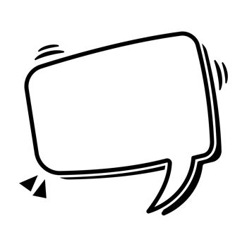 Speech bubble or chat bubble doodle design png