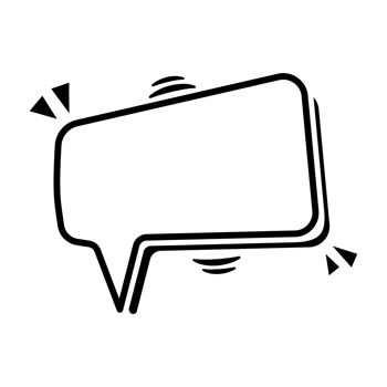 Speech bubble or chat bubble doodle design png