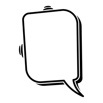 Speech bubble or chat bubble doodle design png
