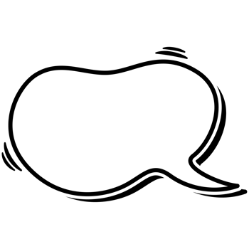 Speech bubble or chat bubble doodle design png
