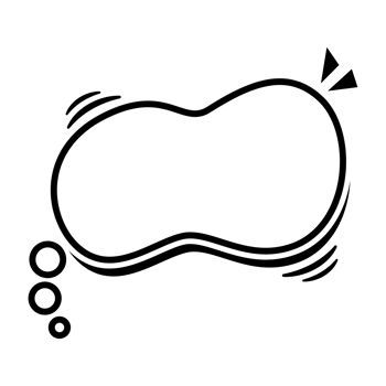 Speech bubble or chat bubble doodle design png