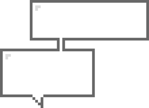 8bit retro game pixel speech bubble balloon icon sticker memo keyword planner text box banner png