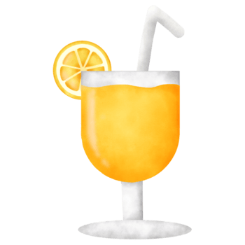 orange juice in watercolor style png