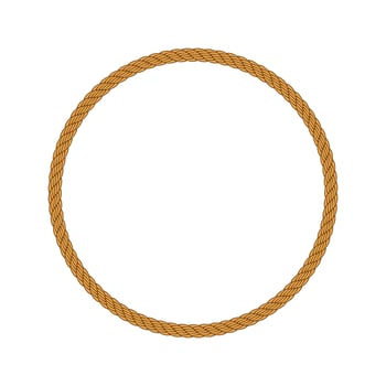 Rope frames isolated on white background. vector