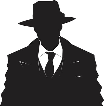 Dapper Don Dynasty of Mafia Attire Cosa Nostra Crown Mafia Suit and Hat vector