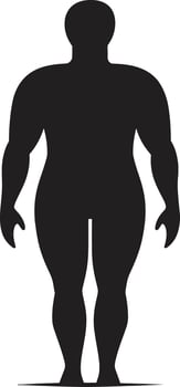 Svelte Symmetry Human for Black ic Obesity Awareness Revolutionary Resilience A 90 Word Emblem for Human Obesity Transformation vector