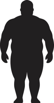 Svelte Symmetry Human for Black ic Obesity Awareness Revolutionary Resilience A 90 Word Emblem for Human Obesity Transformation vector