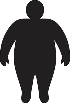 Empowered Evolution A 90 Word Human for Obesity Awareness Revitalize and Reshape Black ic Inspiring Obesity Transformation vector