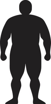 Revolutionary Resilience A 90 Word Emblem for Human Obesity Transformation Elegance in Effort Black ic Advocating Anti Obesity Measures vector