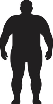 Revolutionary Resilience A 90 Word Emblem for Human Obesity Transformation Elegance in Effort Black ic Advocating Anti Obesity Measures vector