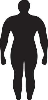 Contours of Change A 90 Word Emblem Leading the Fight Against Obesity Metamorphosis Mission Black ic for Human Obesity Transformation vector