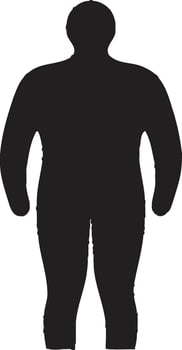 Revitalize and Reshape Black ic Inspiring Obesity Transformation Fighting Fat Human in 90 Words Against Obesity Struggles vector