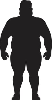Metamorphosis Mission Black ic for Human Obesity Transformation Slimming Solutions Human Emblem in Black for Obesity Triumph vector