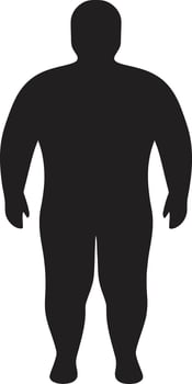 Vibrant Vitality A 90 Word ic for Human Obesity Resilience Reshape Reality Black Emblem Advocating Anti Obesity Movement vector