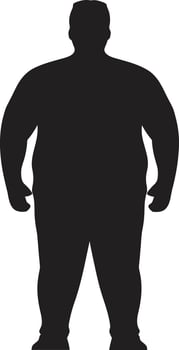 Slimming Solutions Human Emblem in Black for Obesity Triumph Vibrant Vitality A 90 Word ic for Human Obesity Resilience vector
